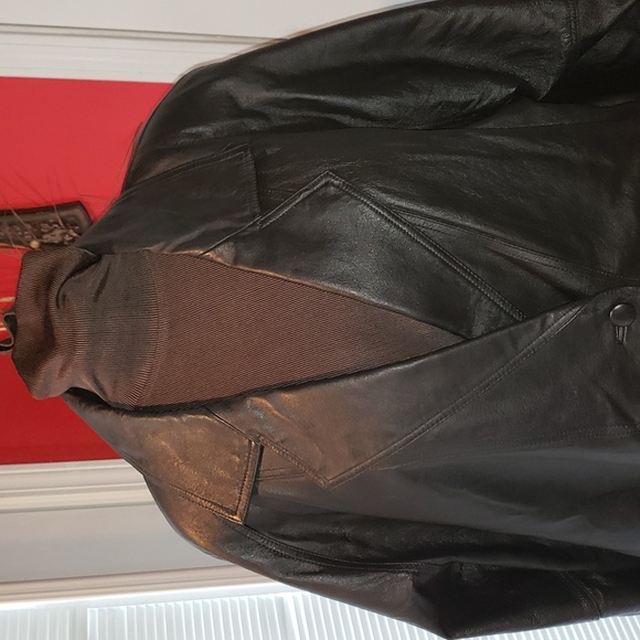 FF TRIBECA STUDIO 2XL LEATHER THREE-QUARTER LENGTH BLACK JACKET COAT - Picture 2 of 11